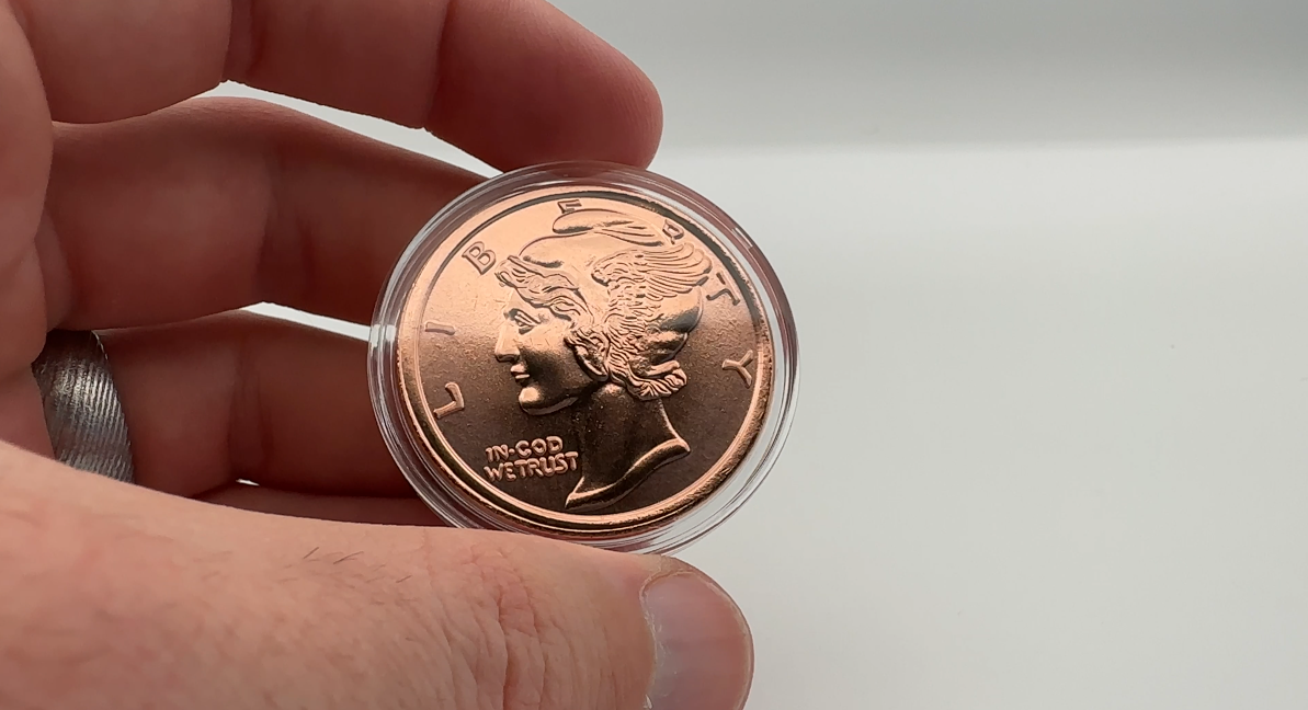 Amazon.com: Mercury Dime Design 1 oz Pure .999 Copper Round
