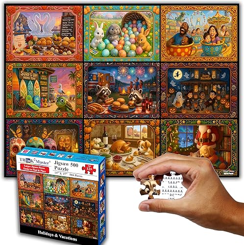 Vista 21 de Think2Master Rompecabezas de historia mundial de las civilizaciones antiguas, 500 piezas, gran formato para mayores de 13 años, adolescentes