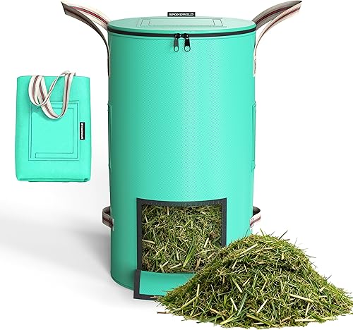 Bolsa de basura reutilizable para jardín Bolsa de césped reutilizable gruesa transpirable de 32 galones, con 4 asas para un fácil movimiento y