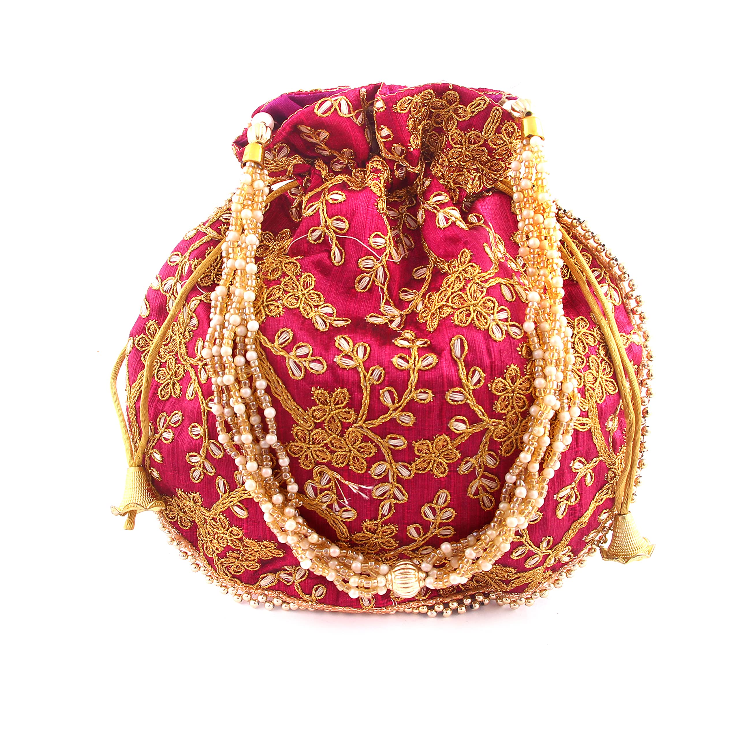 Indian Handicraft Silk Women's/Girls Ethnic Rajasthani Potli Bag-012-picture-42