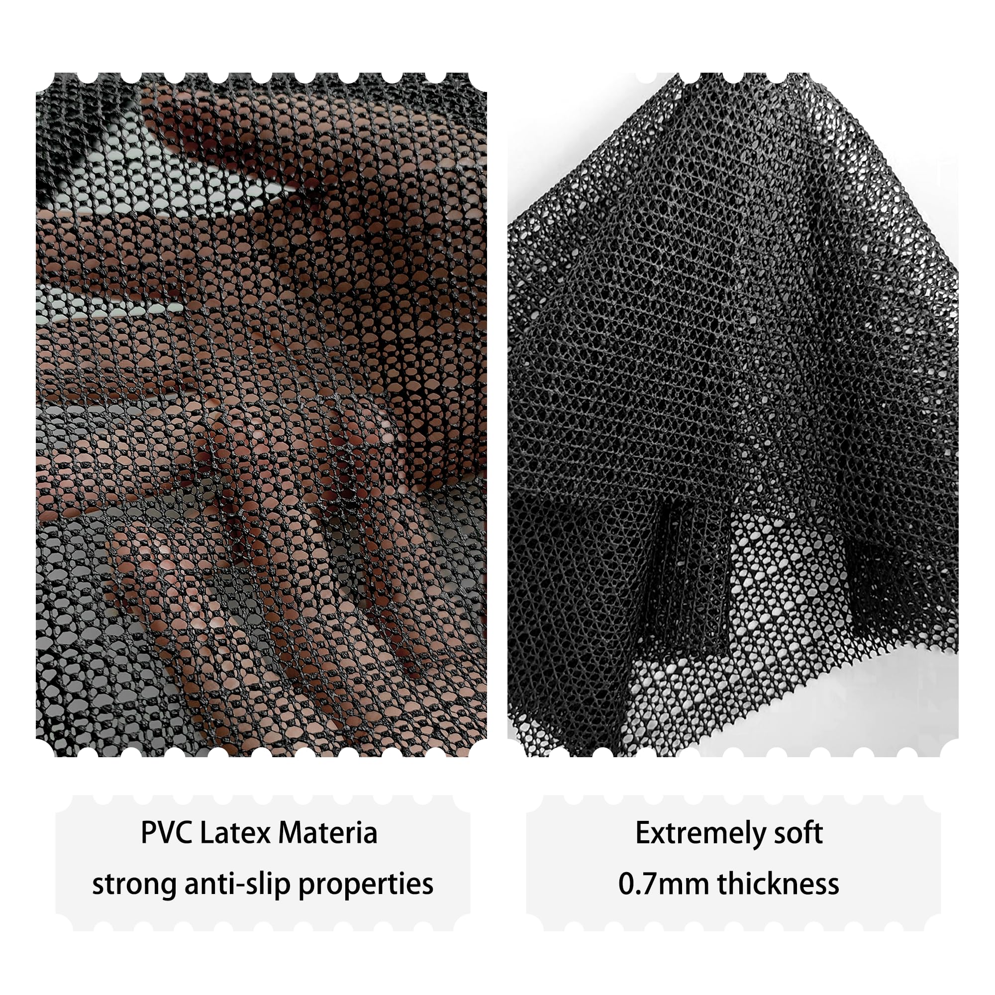 Tappetino Antiscivolo per Tappeti 100 x 180 cm Rivestimento Antiscivolo PVC Rete Taglio con Le Forbici per Tappetini Moquette, Cassetti Divano, Nero