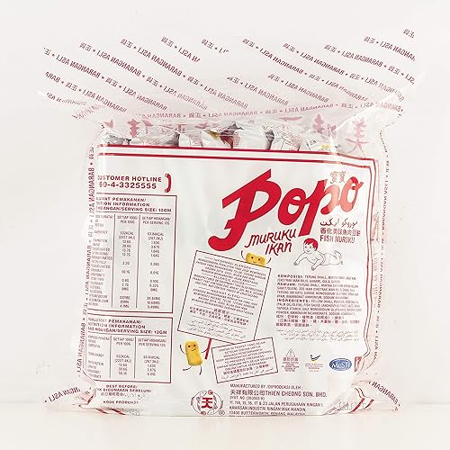 Miniatura 4 de Popo Malasia Fish Muruku Cracker Original Sabor Crispy Snack Time Biscuit Muruku Ikan Biskut Malasia Halal 24 x 042oz 847oz