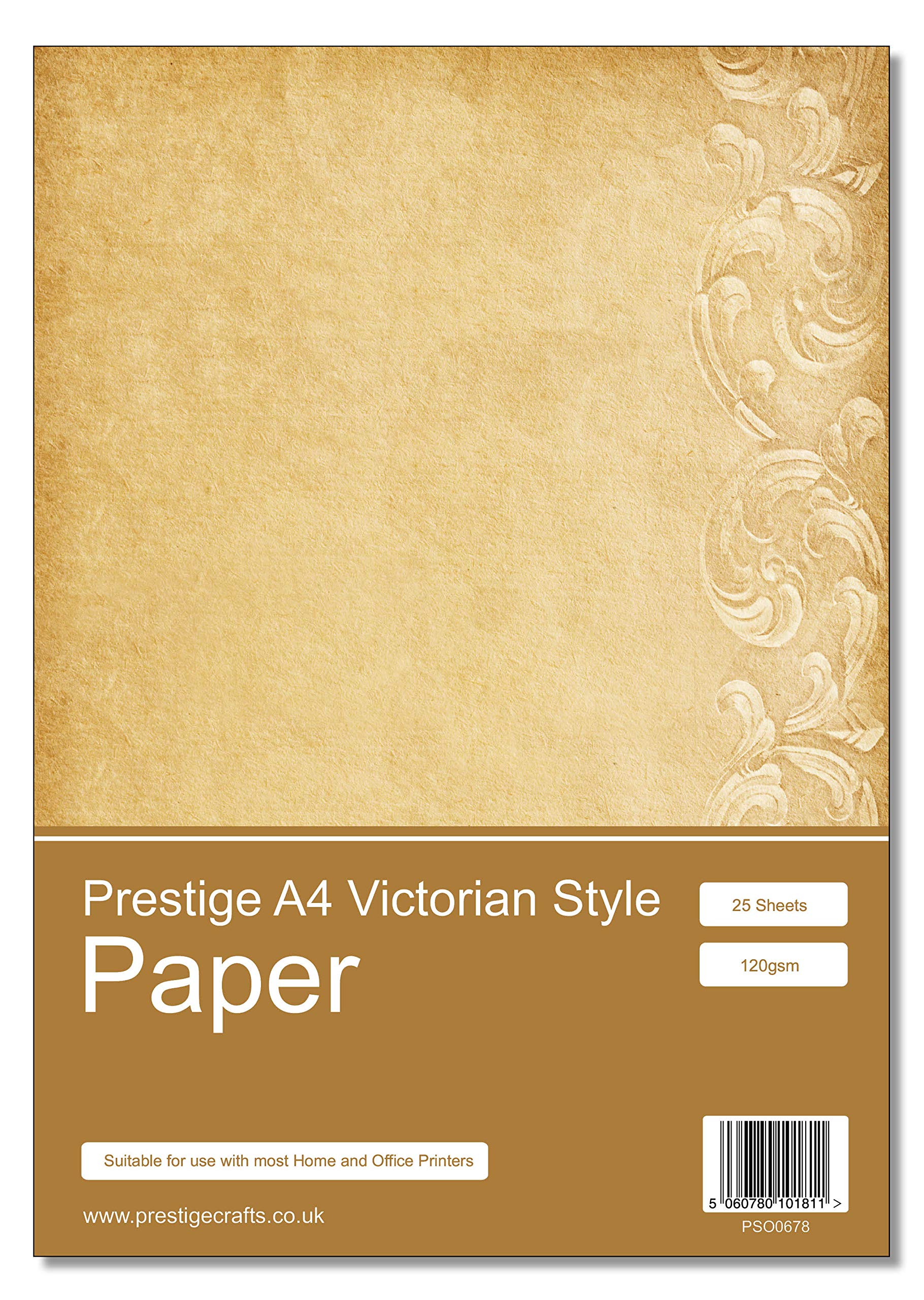 Prestige Vintage Looking Victorian Old Style Paper - A4 Size - 120gsm - 25 Sheets