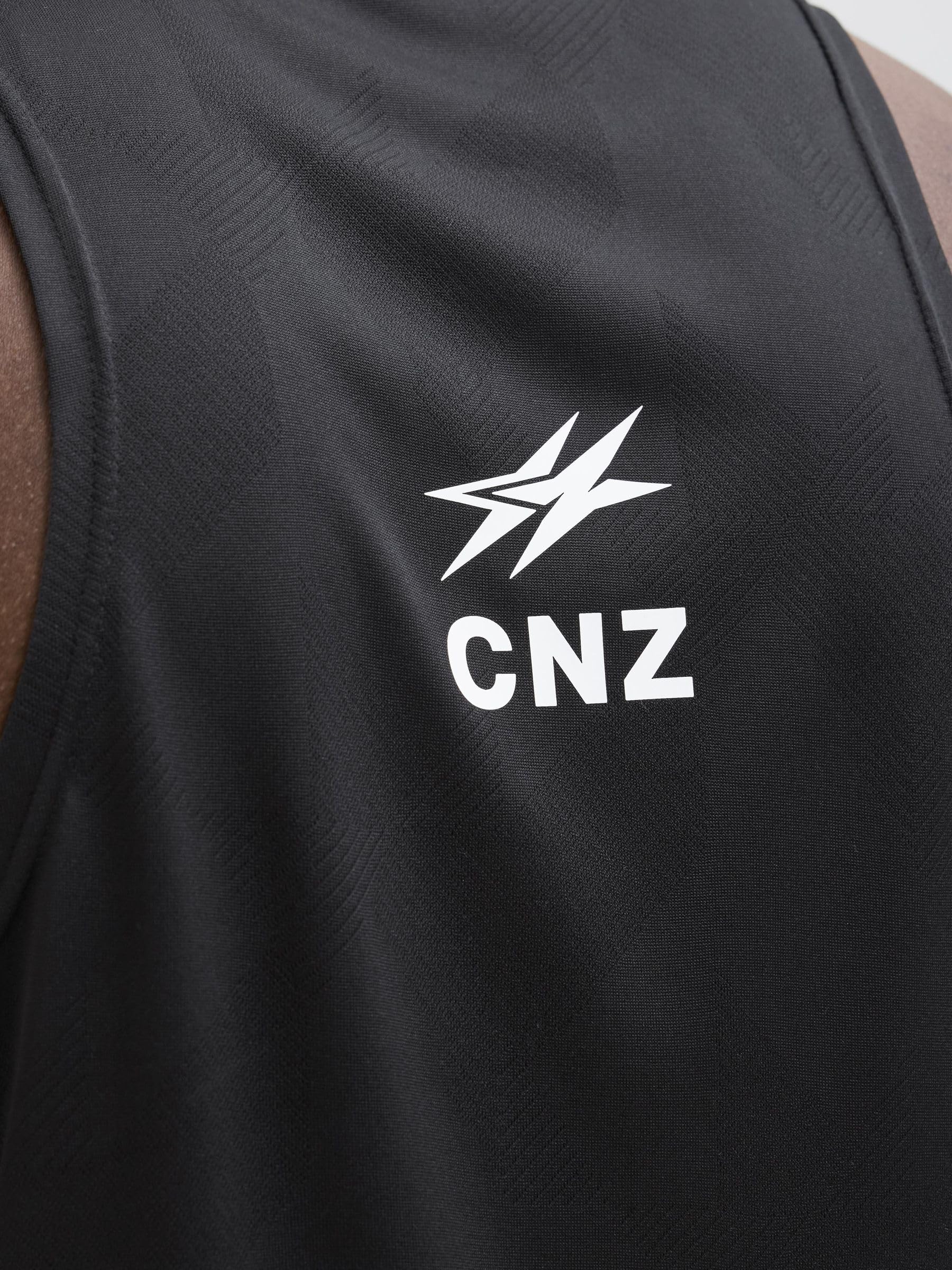 JACK & JONES Męski tank top sportowy CNZ, czarny, XL
