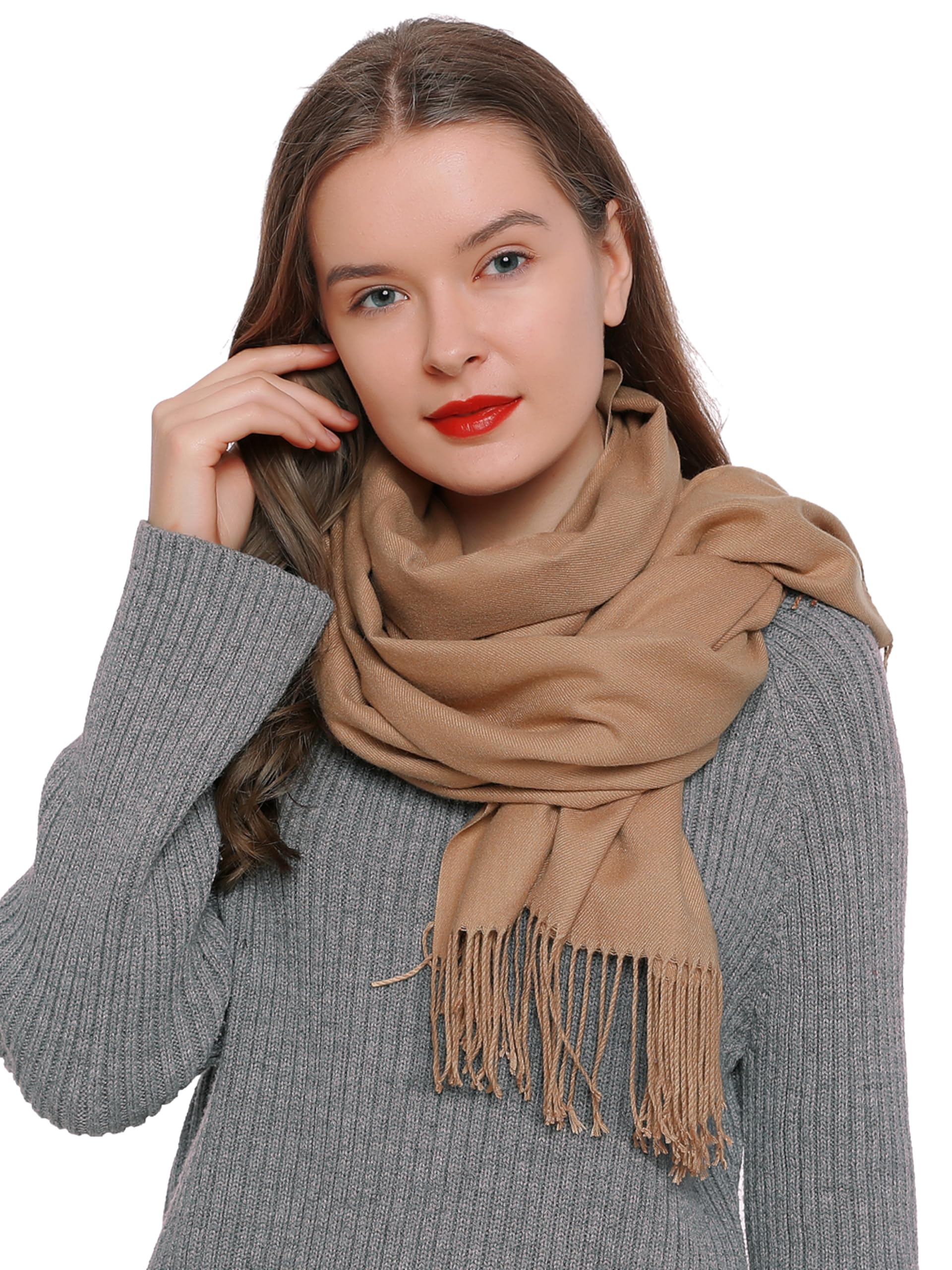 DonDon Schal Damen Winter Wollschal Winterschal warm weich 185 x 65 cm