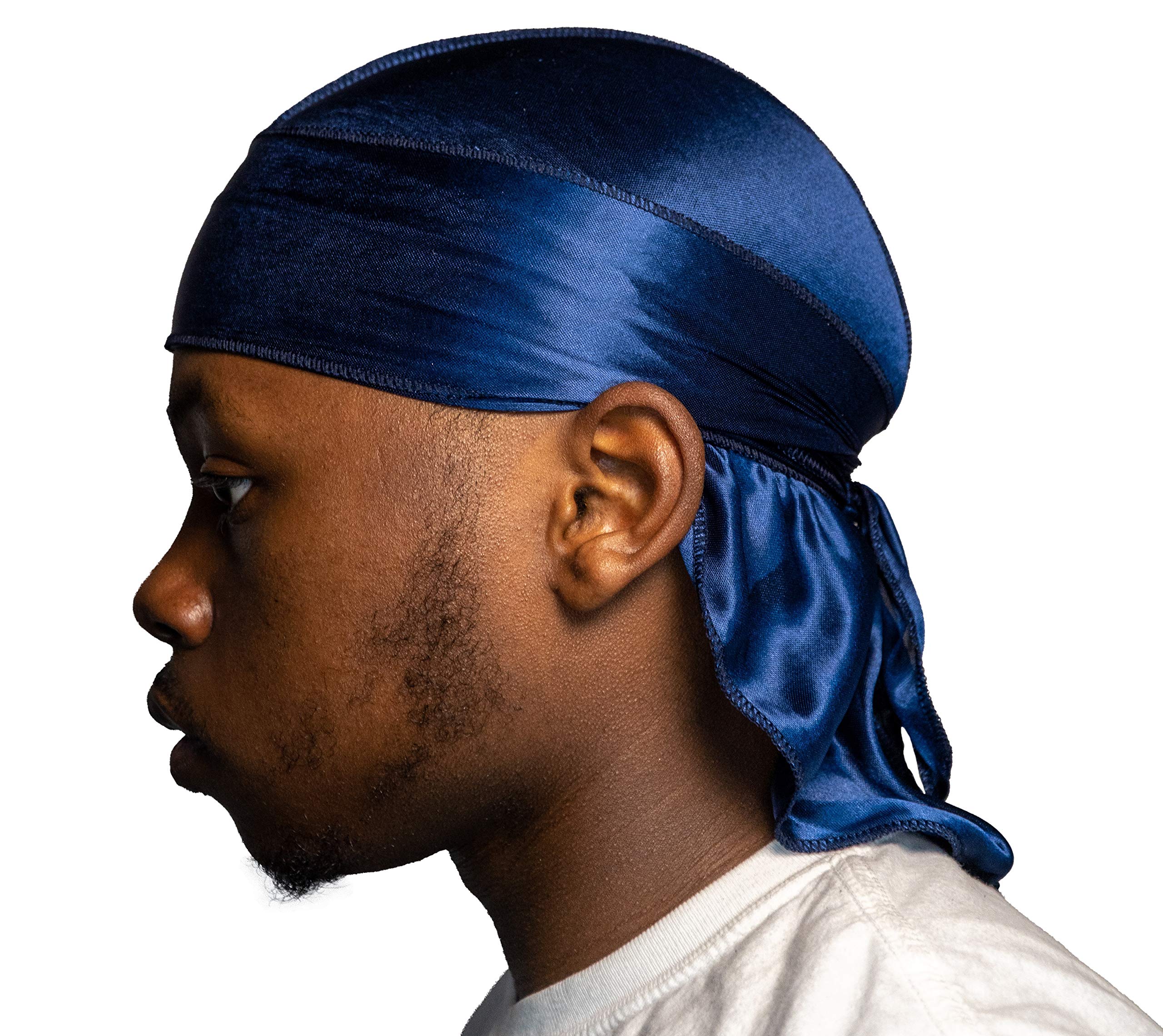 Well-Crafted Silk Durag for Men, Comfort Fit Do Rags in Varied Colors, Hair Hydration, Moisture & Wave Retention