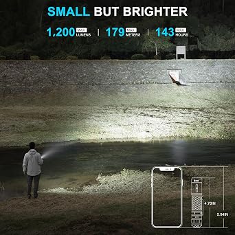 WUBEN C3 Flashlight 1200 High Lumens Rechargeable Flashlights Bundle X4 EDC Flat Flashlight with RGB Light