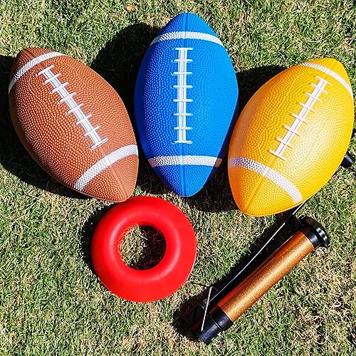 Miniatura 5 de Paquete de 6 mini balones inflables de goma de 9 pulgadas, recuerdos de fiesta, balones de fútbol pequeños de tamaño Peewee para niños, juegos