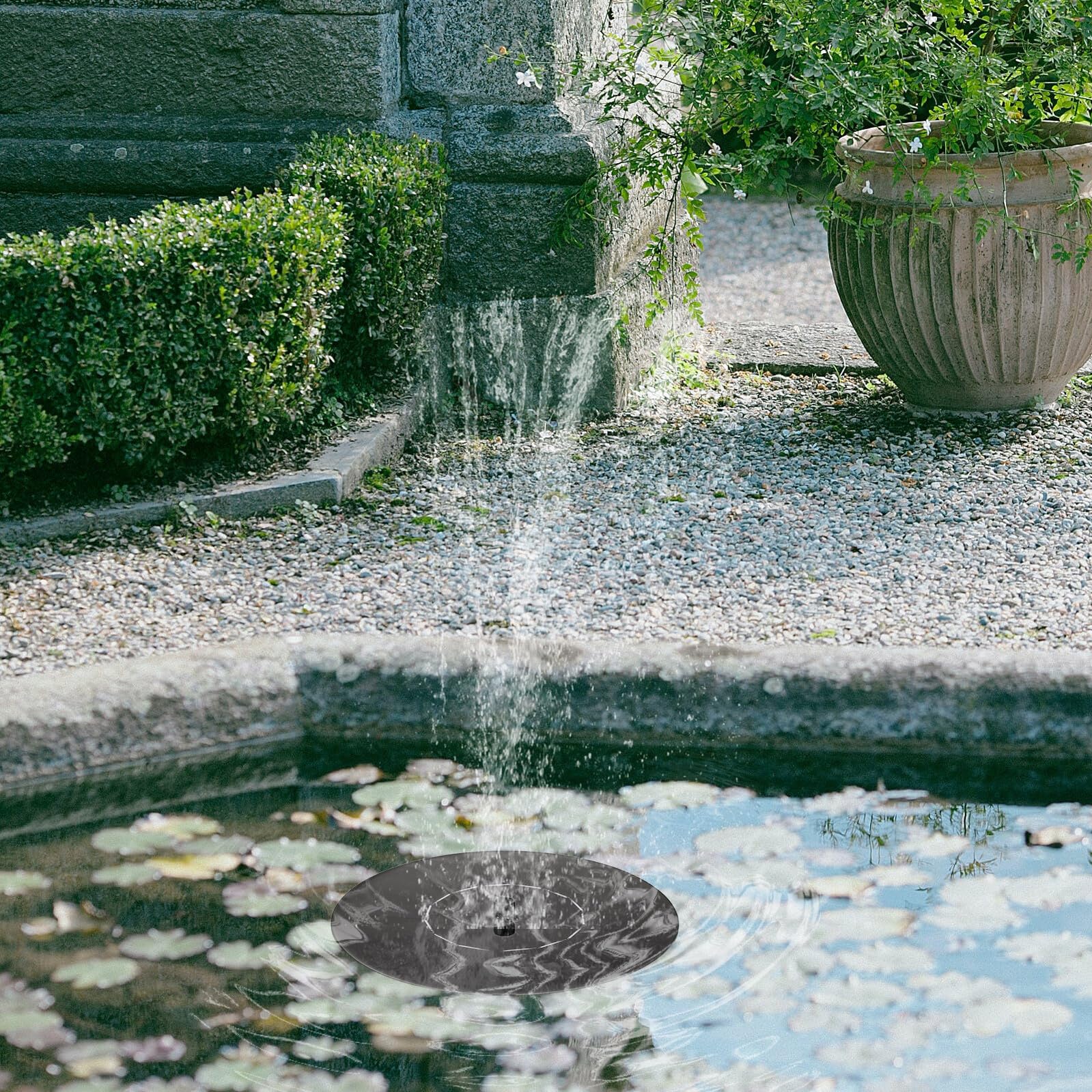 Fuente Solar Flotante para Baño de Pájaros, Estanque Exterior, 150l/h