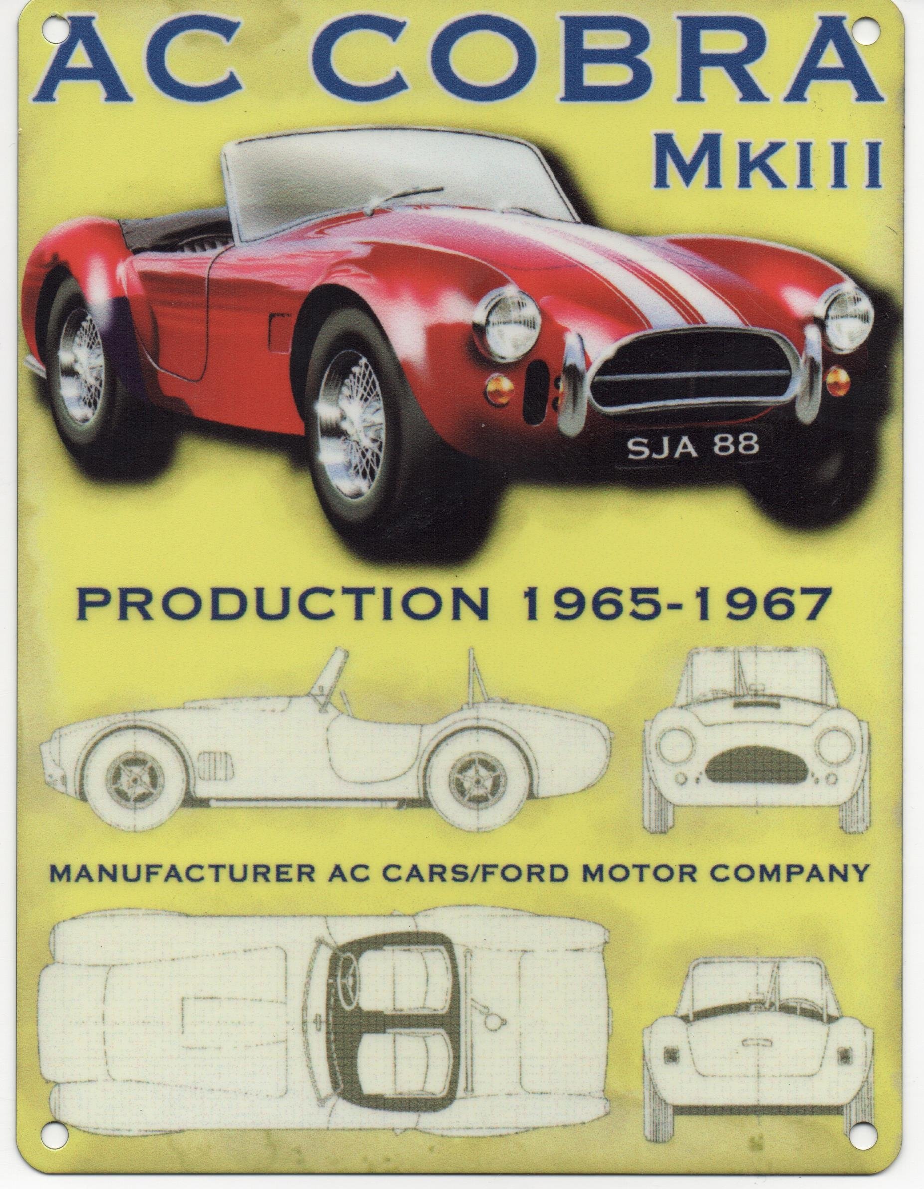 AC Cobra metal sign (og 4030)