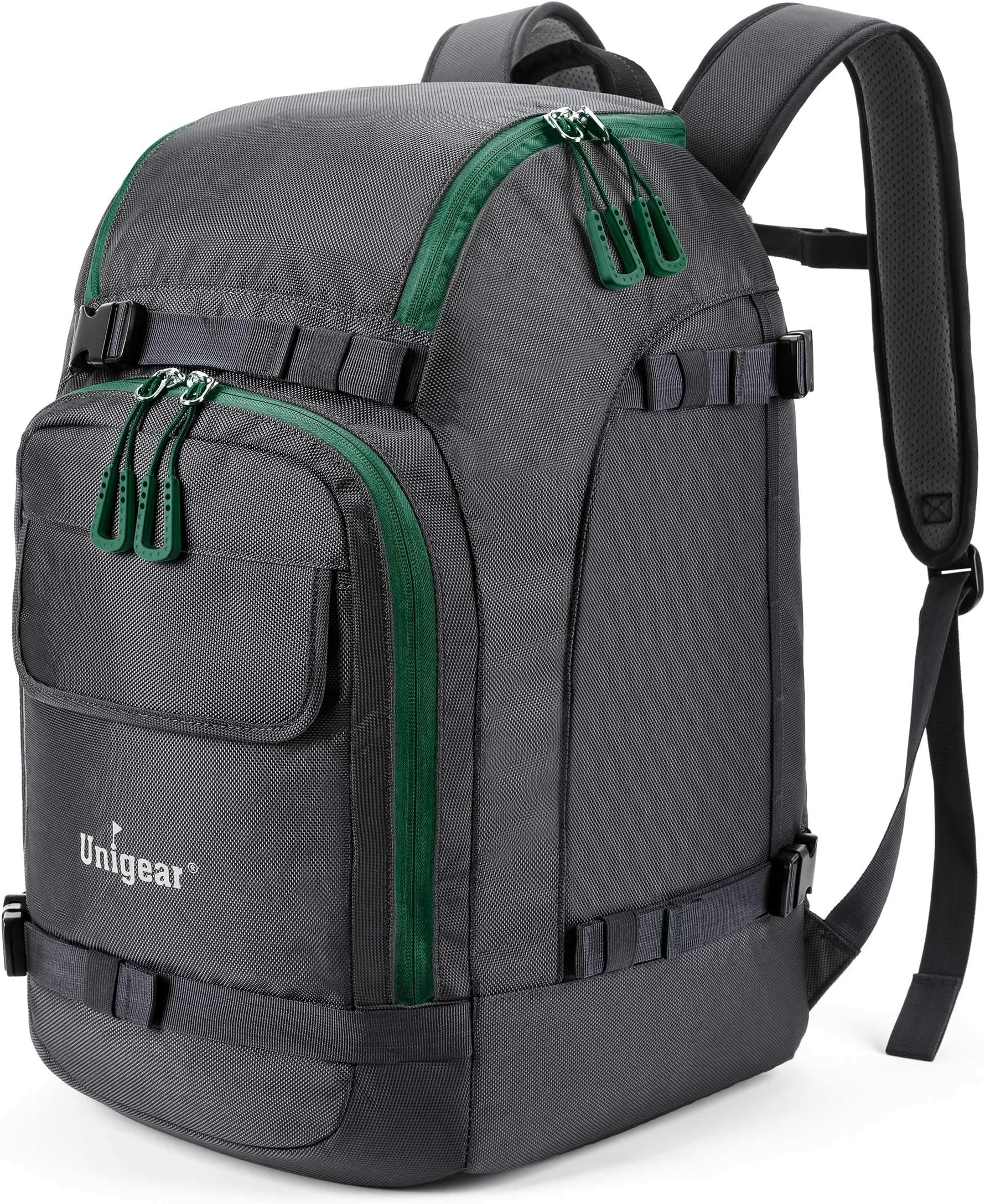 Ski Boot Bag, 50L Ski Boot Travel Backpack for Ski Helmet, Goggles, Gloves, Skis, Snowboard & Accessories (Gray)