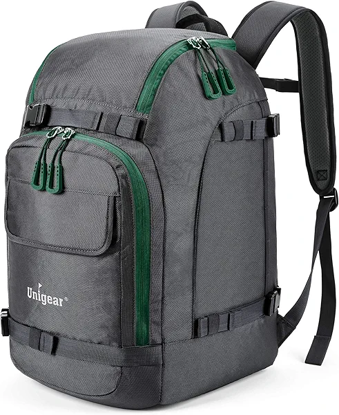Unigear Ski Boot Bag Backpack for Helmet 50L/70L, Goggles, Gloves, Skis, Snowboard & Accessories (Gray)