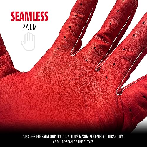 Miniatura 10 de Franklin Sports MLB - Guantes de bateo de béisbol Powerstrap para adultos + jóvenes, guantes de bateo de béisbol para hombres + mujeres, guantes de