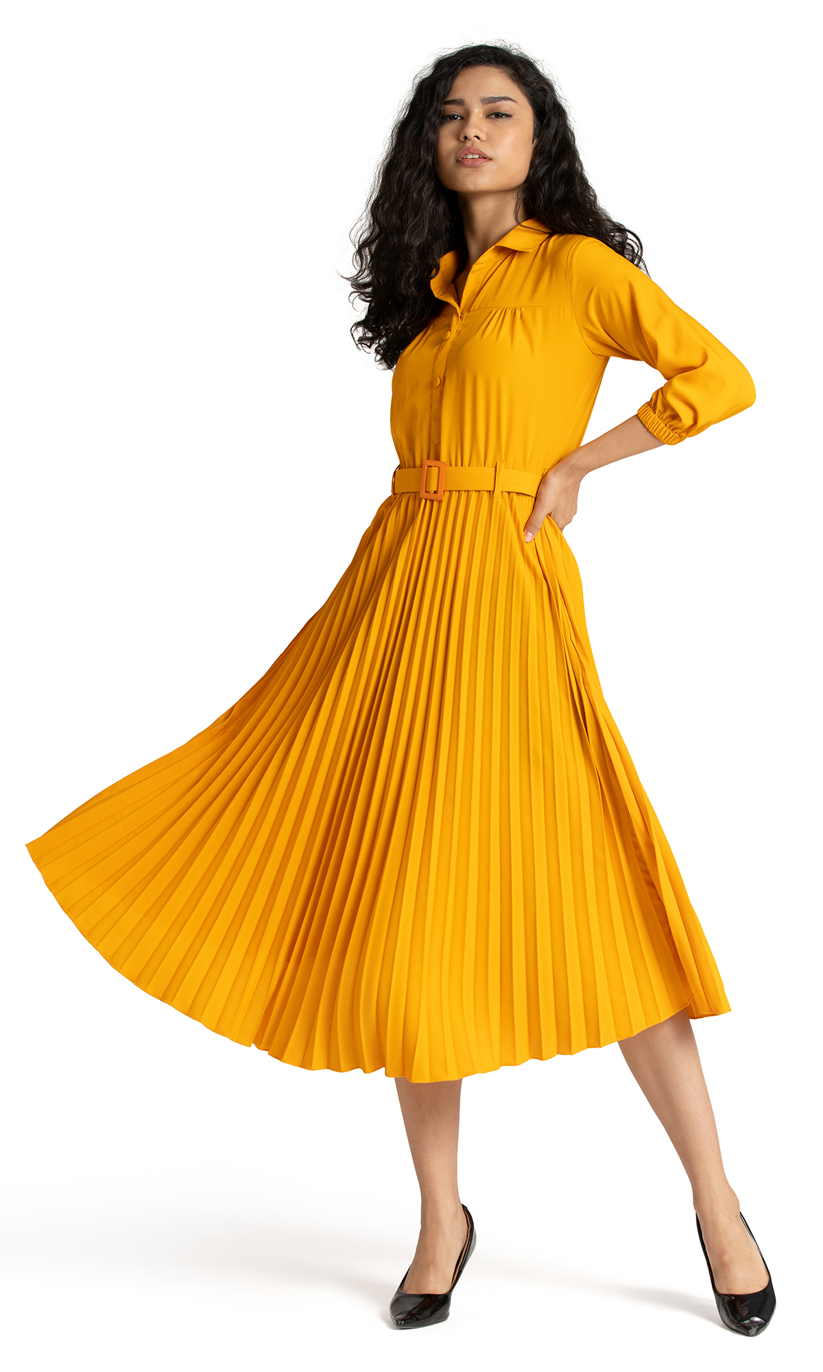 aask Designer Plated Crape Dress for Women Stylish-picture-10