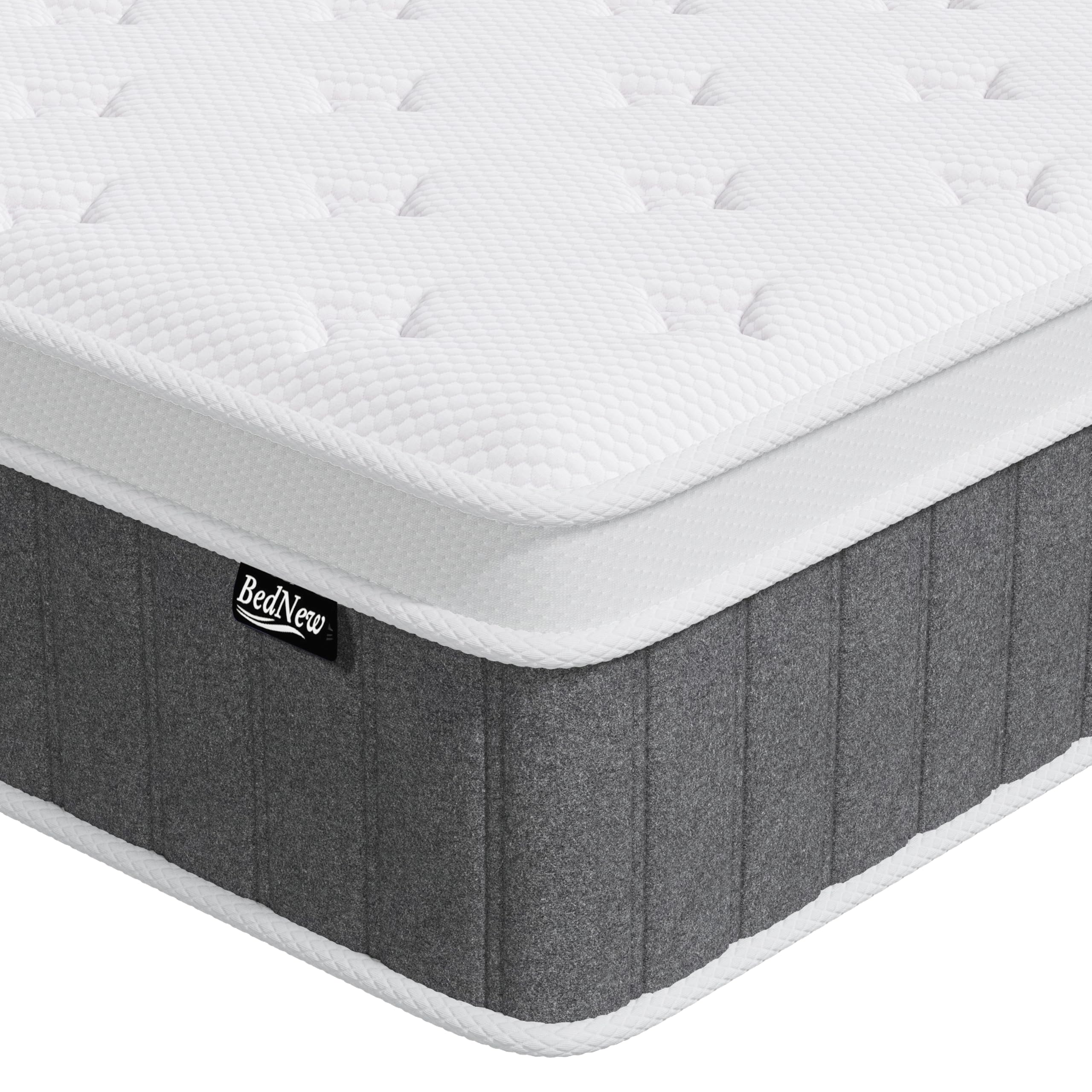 Bednew Materasso Maxi Matrimoniale 180x200cm, Supporto 7 Zone, Öko-Tex Certified, Tecnologia Ibrida Molle e Memory Foam, Spessore 26cm, Qualità Affidabile, 101 Notti Prova