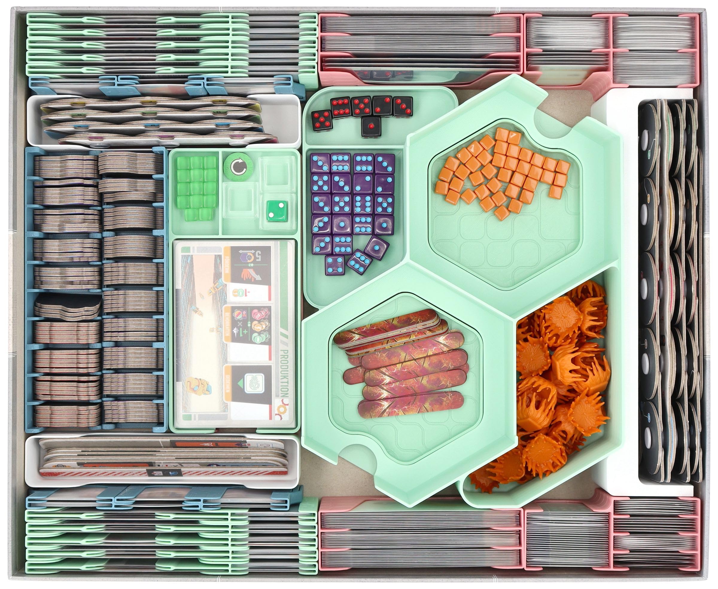 Feldherr Organizer kompatybilny z Voidfall - Insert + Game Aid dla Core Game Box (Retail Edition) - Uchwyt na karty ze stojakiem - Tacki dla graczy i na żetony - Szybka konfiguracja gry