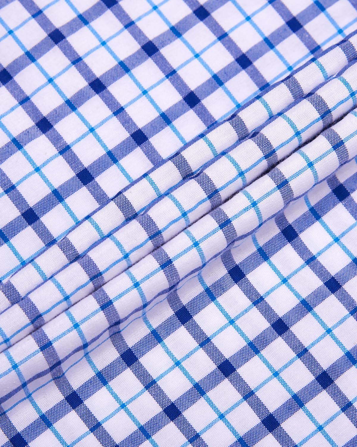 Alimens & Gentle Mens Plaid Short Sleeve Button Down Shirts Cotton Regular Fit Casual Gingham Shirts - Image 4