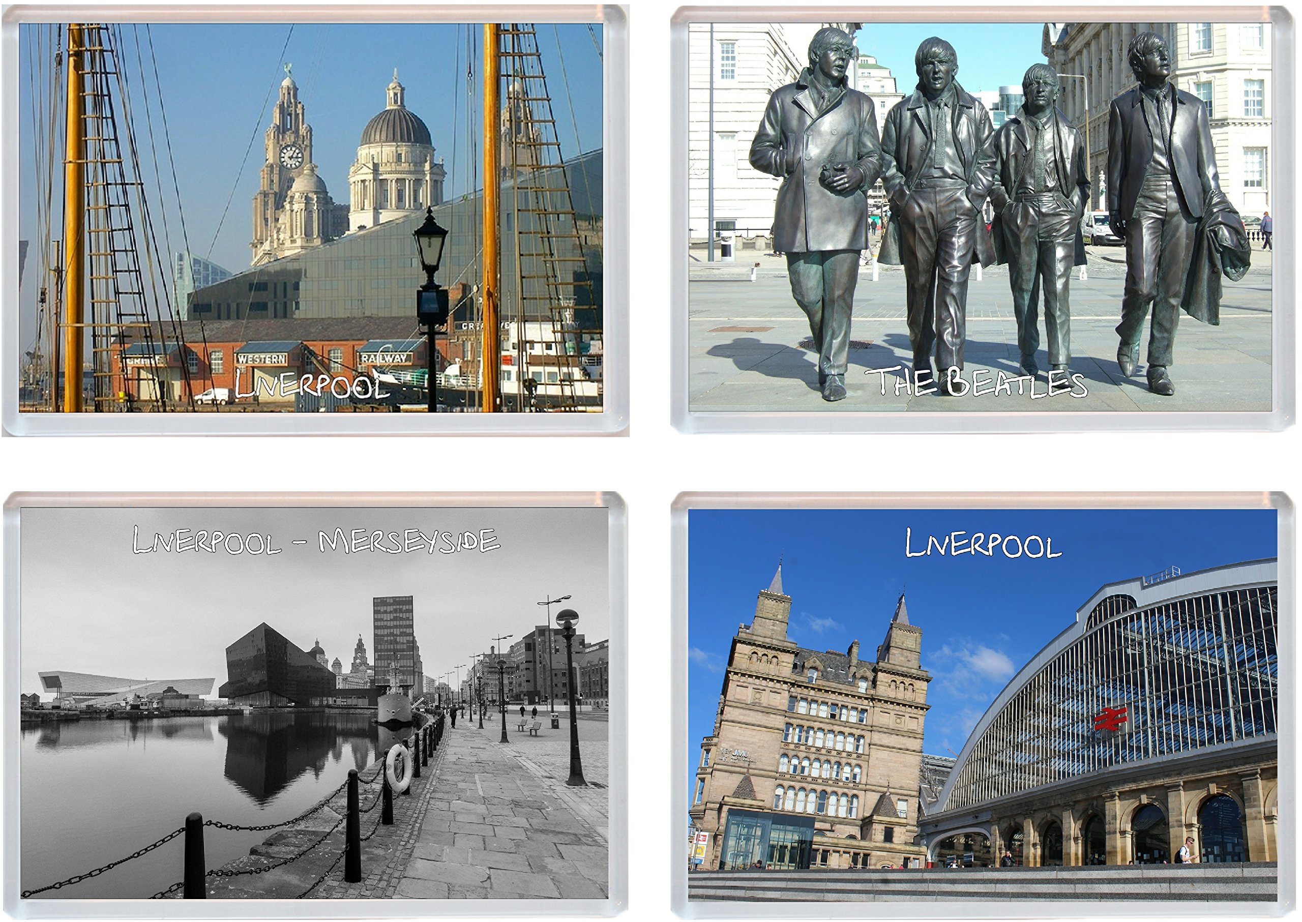 Liverpool - Merseyside - 4 PACK - Jumbo Fridge Magnet/Magnets