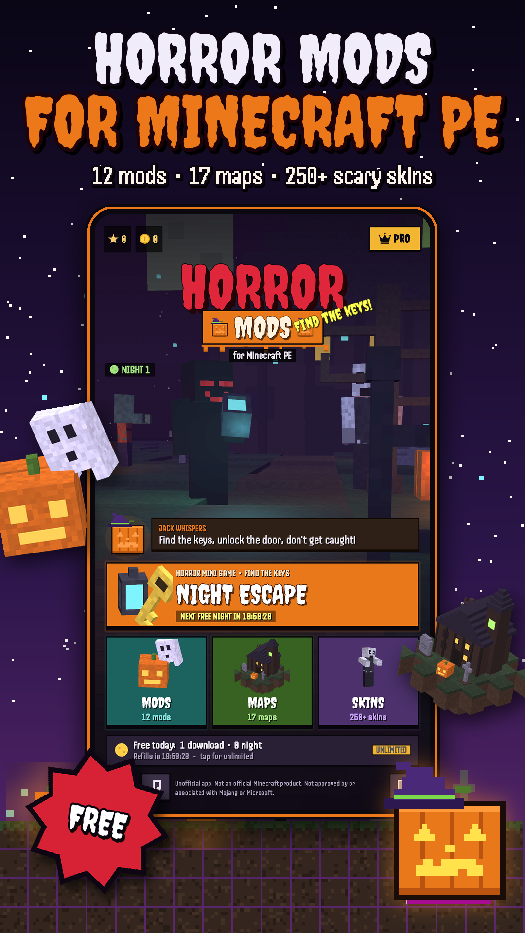 Horror Mods for Minecraft PE - Game Skin Map & Mod - Application sur ...