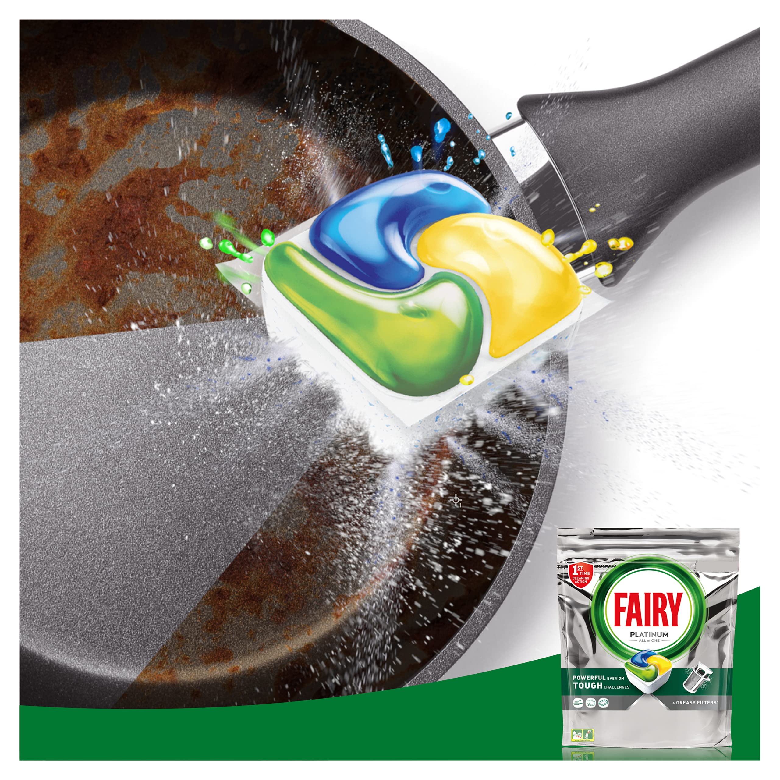 Fairy Pastiglie Lavastoviglie Platinum - 195 Lavaggi - 3 confezioni da 65 lavaggi