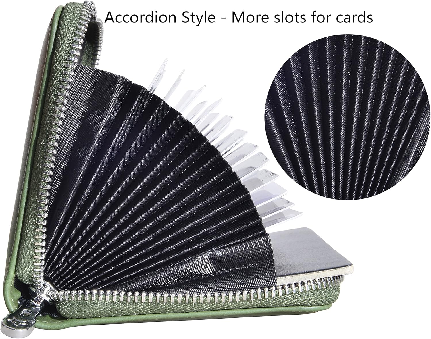 Easyoulife Genuine Leather Credit Card Holder Case RFID Travel Passport Wallet - Image 3