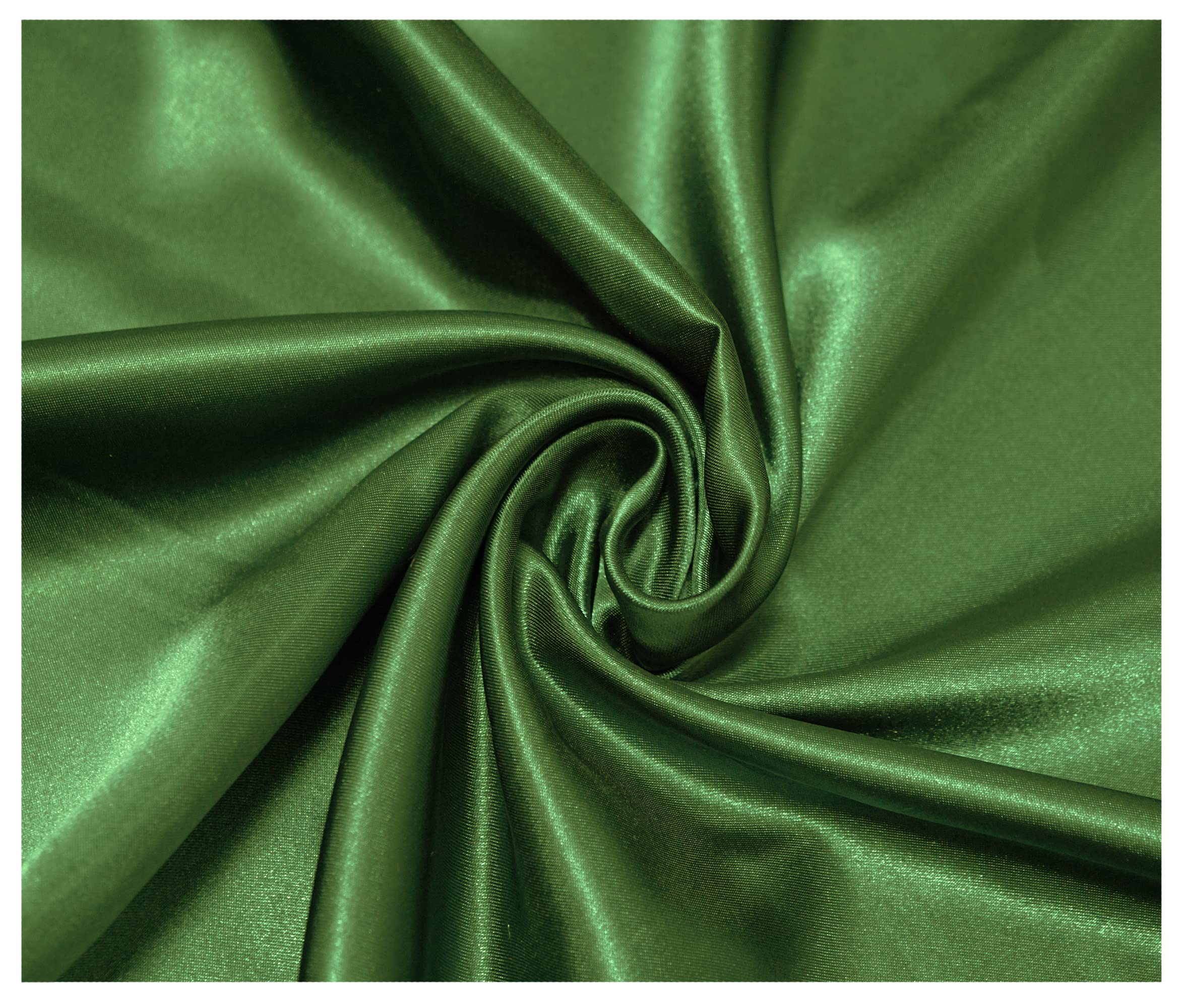 Thefabrictrade Olive Silky Satin Polyester Fabric For Dressmaking Wedding Crafts Quilting Sewing 150Cm Wide (200 X 150Cm / 79" X 60", )