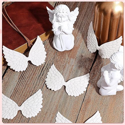 Miniatura 4 de WILLBOND 30 parches de ángel para manualidades, tela estampada dorada, apliques decorativos para coser en apliques decorativos para manualidades,