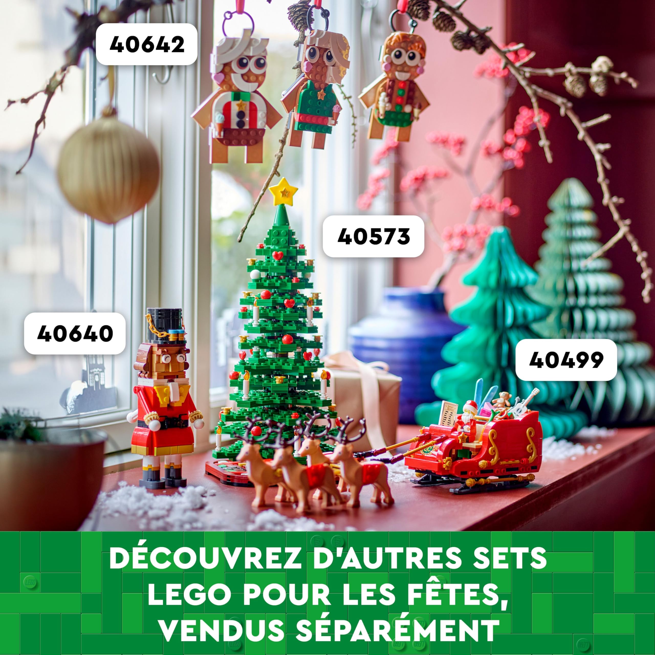 LEGO Le Sapin de Noël - Set de Construction pour Enfants - Décoration de Noël à Collectionner - Encourage la Créativité et Le Jeu d’Imagination - Projet Artistique Festif pour Toute la Famille 40573 | Décoration festive à collectionner pour la décoration