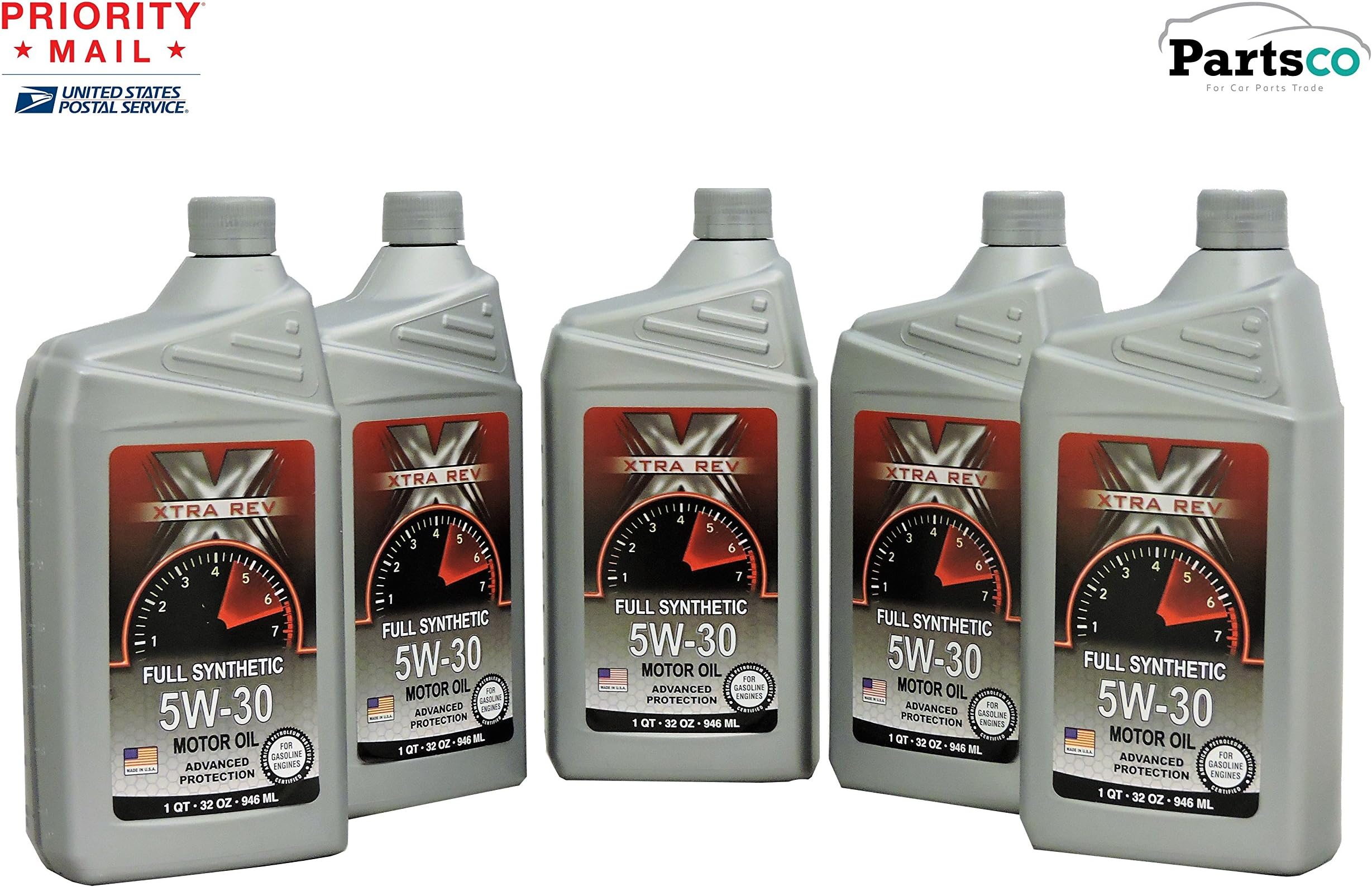 Full Synthetic 5W30 Motor Oil 5 Quarts Xtra REV Brand