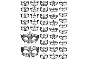 Masquerade Masks in Bulk: 40 Vintage Masks for Masquerade Balls and Cosplay