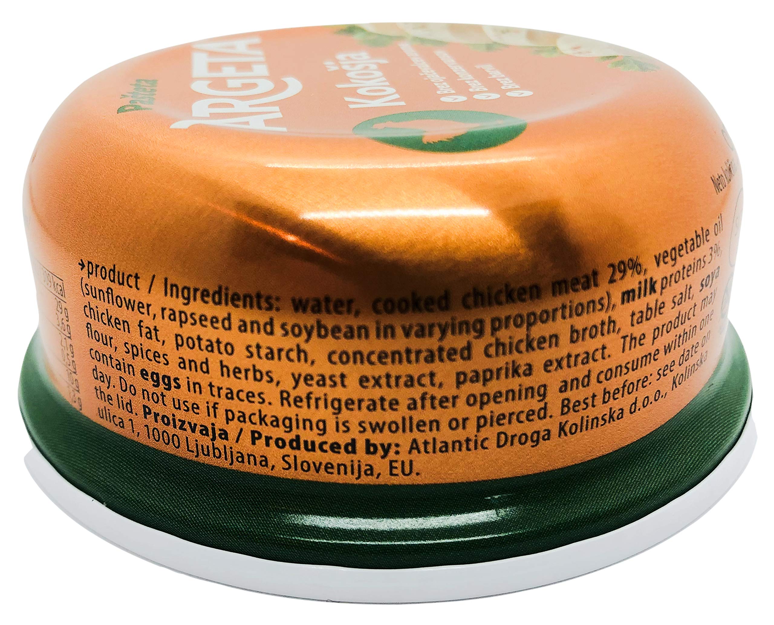 ARGETA Premium Exquisite Chicken Pate – 14 Tins of Excellent and Delicious Pate – Natural Aroma – Preservatives and Gluten Free – 1335 g (95 g per pot x 14)