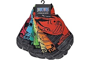 Ripple Junction One Piece 7 Days of the Week Character Ankle Socks for Adults