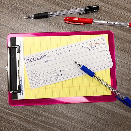 Miniatura 6 de BAZIC - Libro de recibos de dinero en efectivo o alquiler, 50 juegos de 7 12 pulgadas x 2 34 pulgadas, 2 partes sin carbono, blanco y canario,