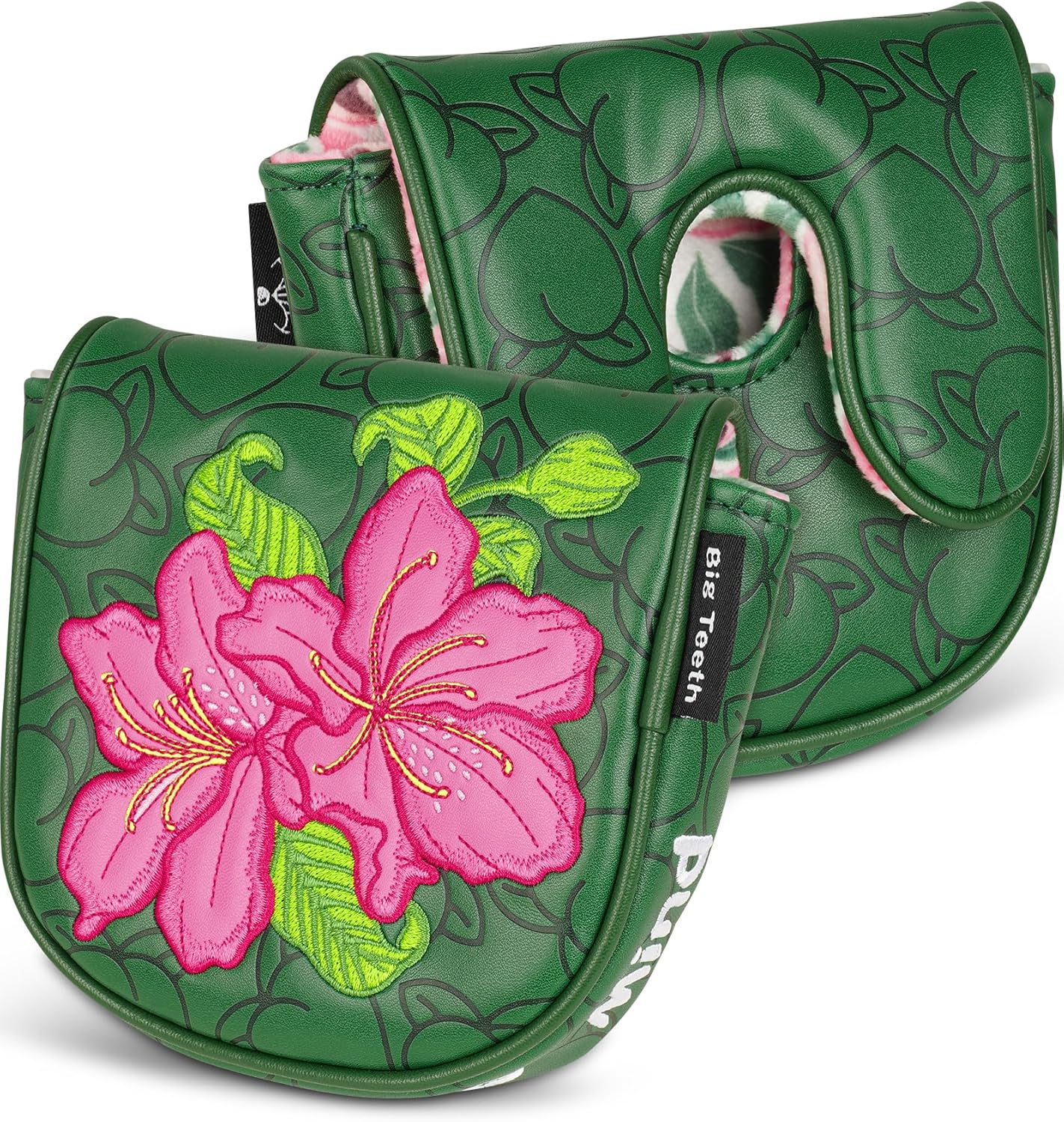 Big Teeth Golf Putter Cover Blade, Df3 Putter Cover for L.A.B. Df3 Golf Putter Headcover “Georgia On My Mind” Masters Theme Df3 Putter Headcover Magnetic Closure Green Peaches, Azaleas