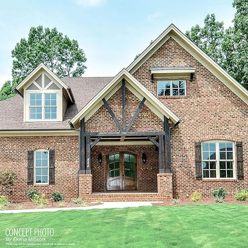 Miniatura 12 de Ekena Millwork RBJ06S16X072RWR TimberCraft Tres tableros de 5 3/8" unidos de madera rústica, persianas de madera rústica (por par), 16 1/8" de ancho