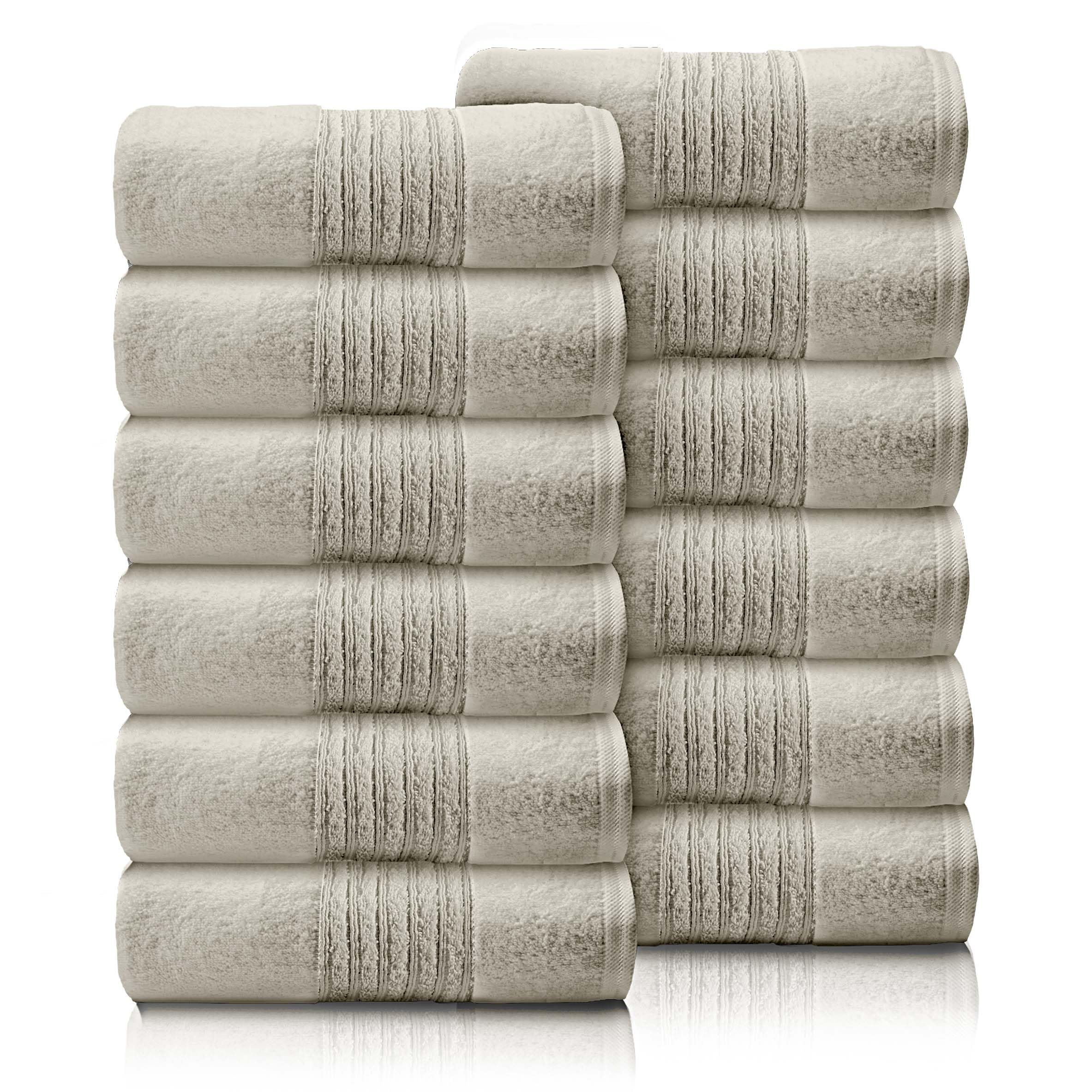 GC GAVENO CAVAILIA 12 Pack Face Towels Set (30x30 CM), Cotton Face Cloths