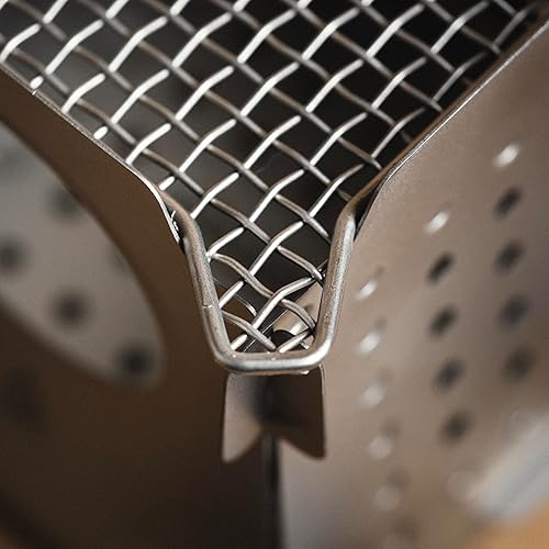 Miniatura 4 de Überleben Estufa de camping de titanio Stöker  Estufa de leña ultraligera de 7.7 onzas para mochileros, senderismo y cocina al aire libre  Esencial