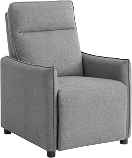 Relaxsessel mit Verstellbarer Rückenlehne, Ruhesessel Stilvoll Dunkelgrau, Relaxliege Sessel Fernsehsessel Polyester Holz Grau, Liegesessel Wohnzimmer, TV-Sessel Kino Sofa, 72X 73X 102CM