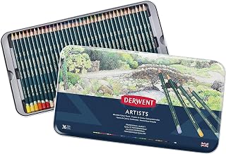 Derwent, Lápis de Cor Permanente Artists 36 Cores Estojo Lata, 32096