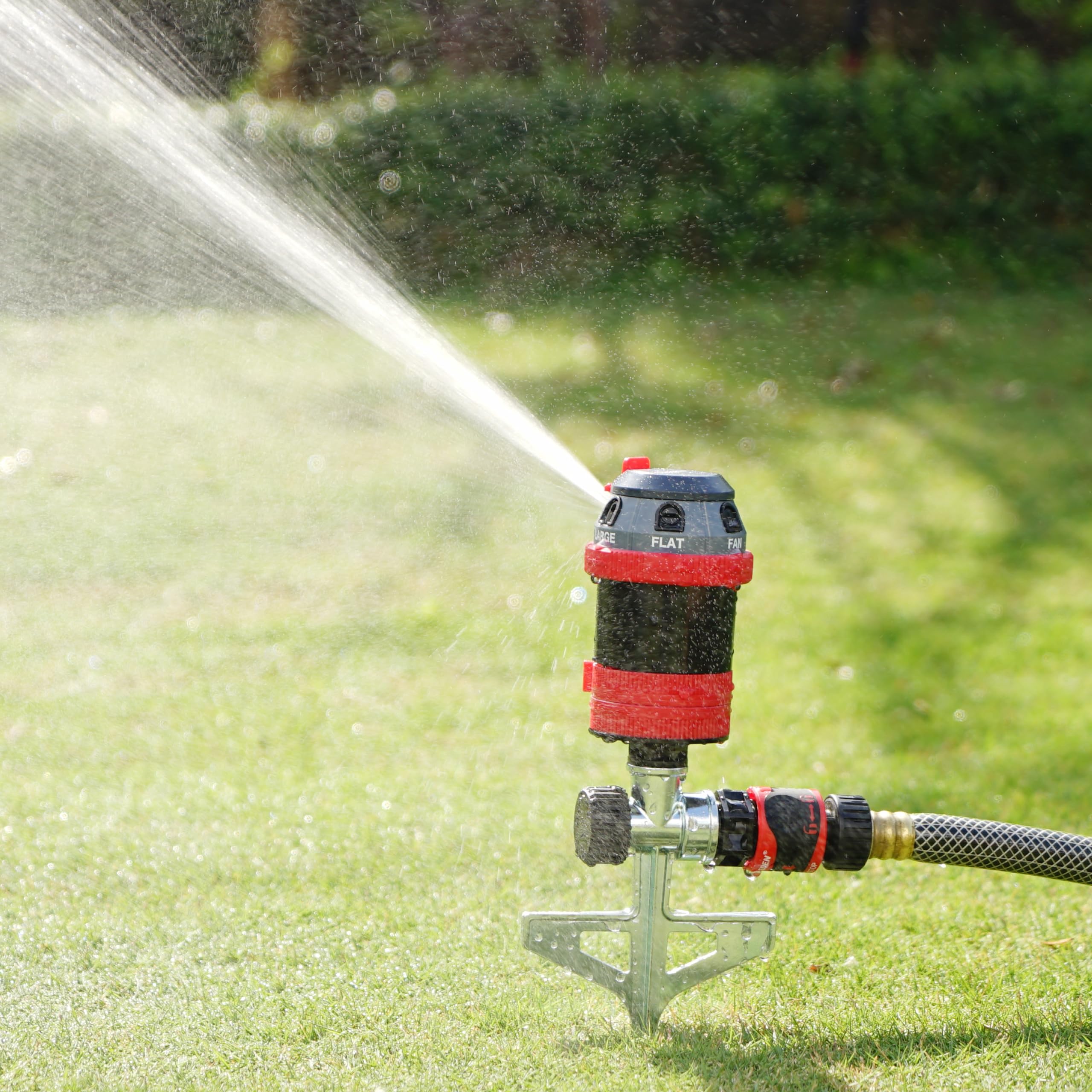 Eden 94144 – Arroseur Rotatif à 6 Modes avec entraînement par engrenage à Pointe, très résistant, système d'arrosage de Jardinage, Jardin et pelouses, Motifs Multiples, Couverture jusqu'à 500 m²