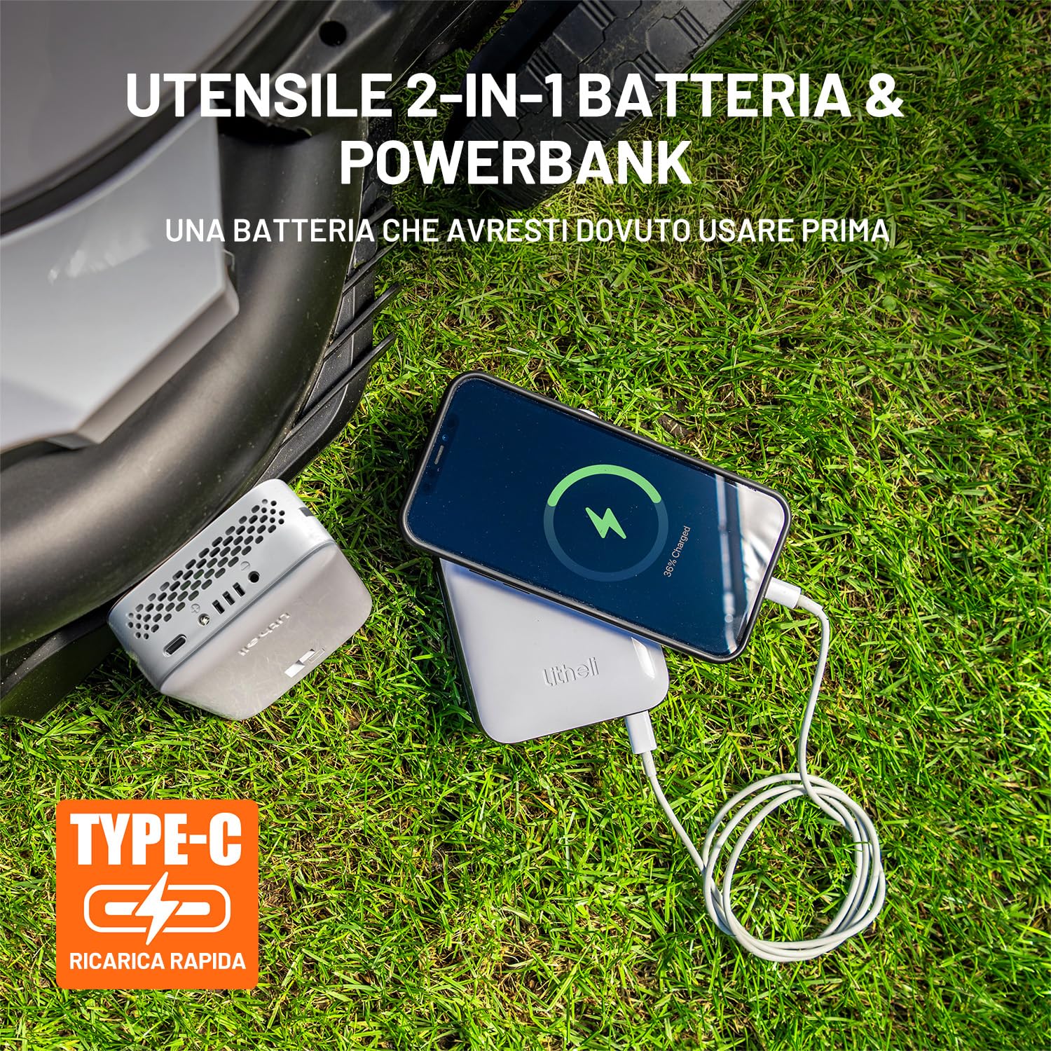 Litheli Mini Motosega a Batteria 10000 mAh, 20V, 6 Pollici Sega a Batteria per Potatura, Tensione della Catena Regolabile, Blocco di Sicurezza, Mini Motosega Elettrica per il Taglio del Legno
