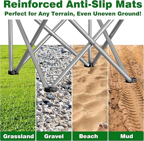 Miniatura 8 de Camabel - Sillas plegables para campamento al aire libre, acolchada, ligera para adultos, de alta capacidad, para uso pesado, senderismo, pesca, con