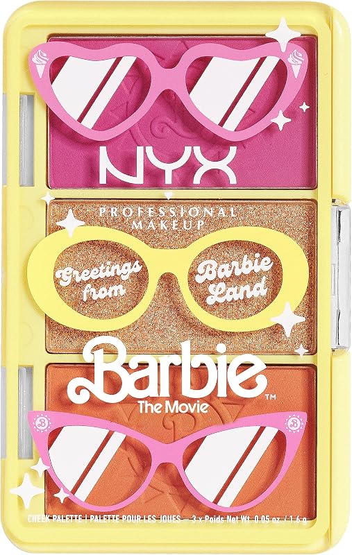 NYX PROFESSIONAL MAKEUP BARBIE, Mini Cheek Palette - Greeting From BARBIE Land