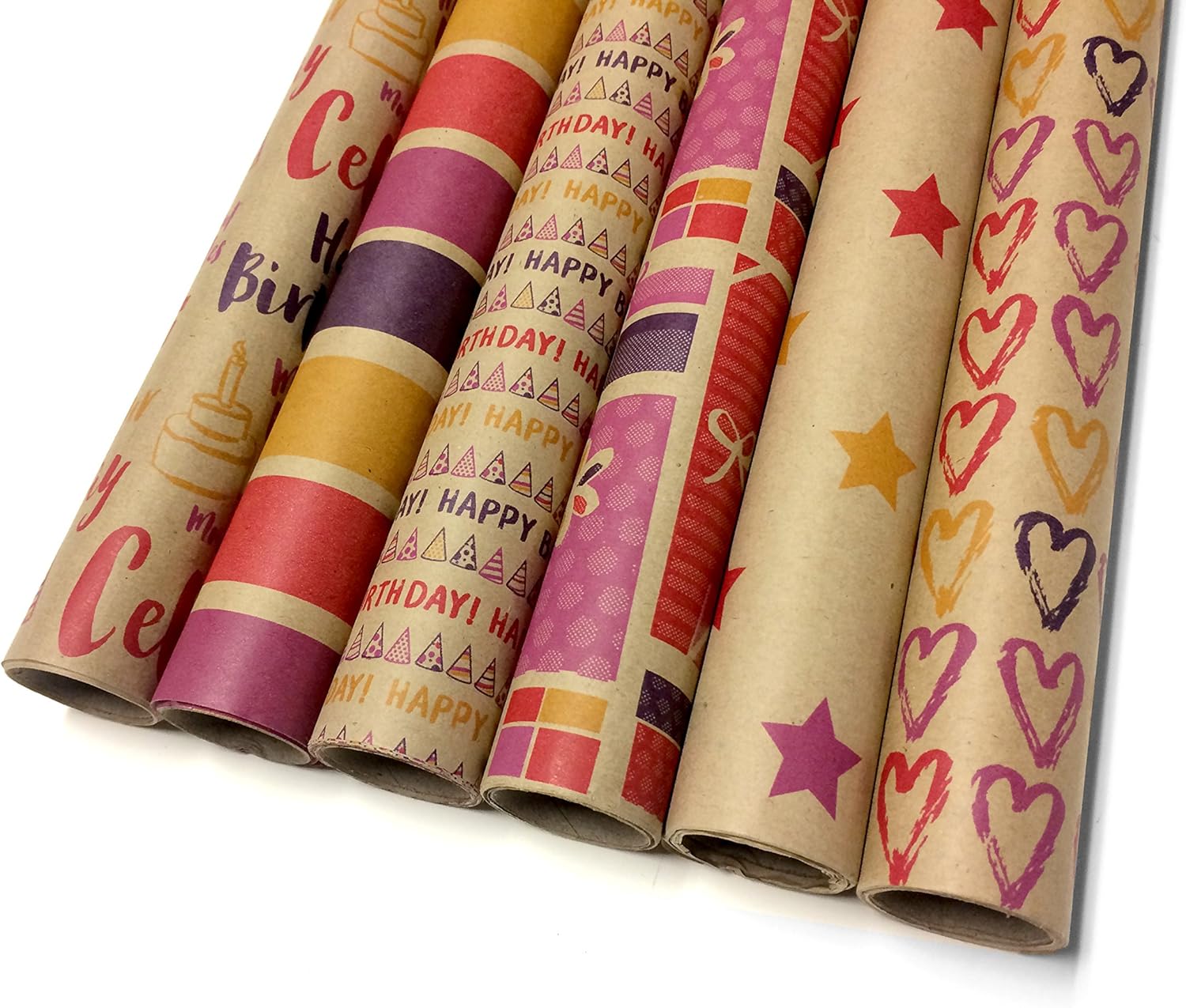 Note Card Cafe Bella Kraft Birthday Wrapping Paper