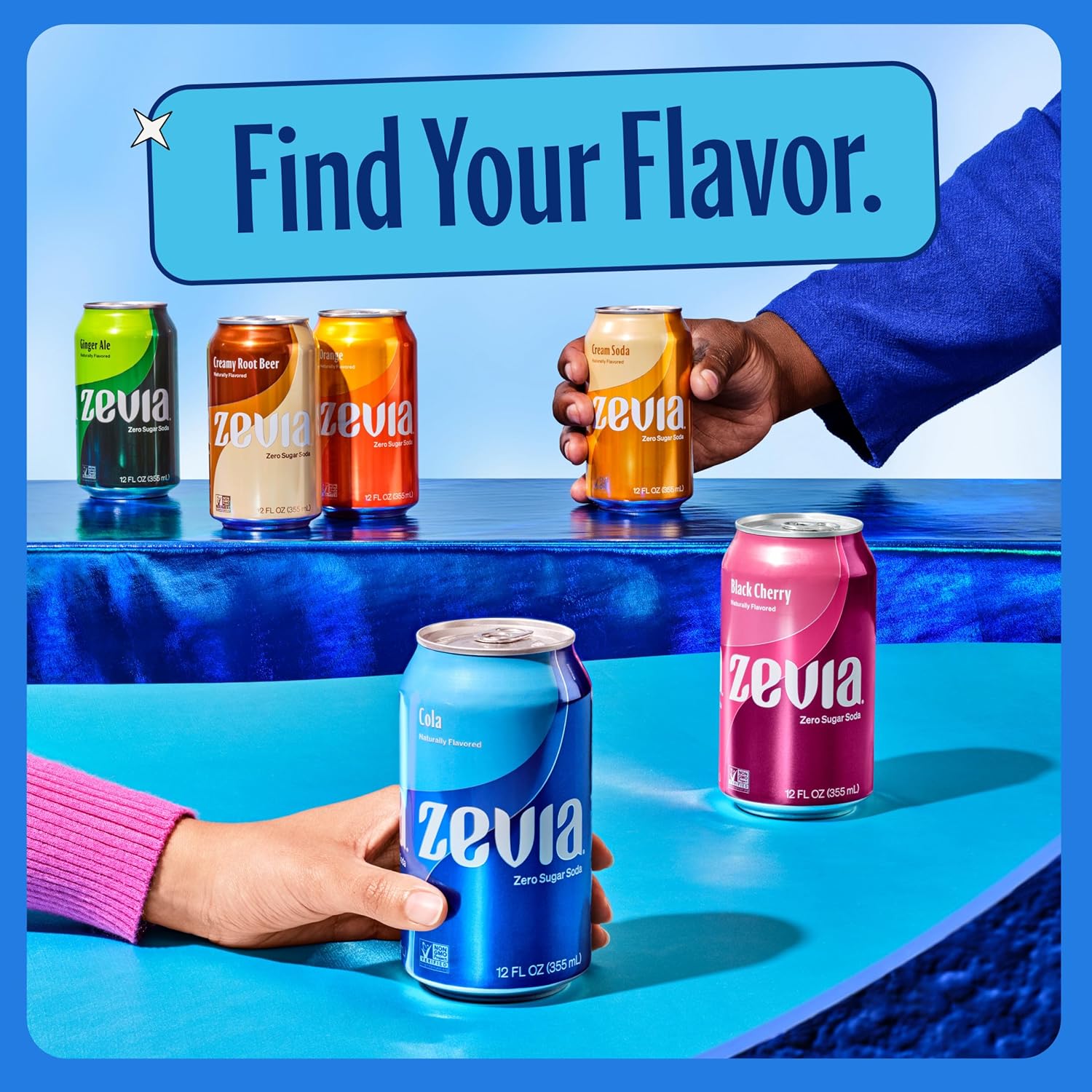 Zero Sr Soda, Cola, Cans – Naturally Sweetened, Non-O Project