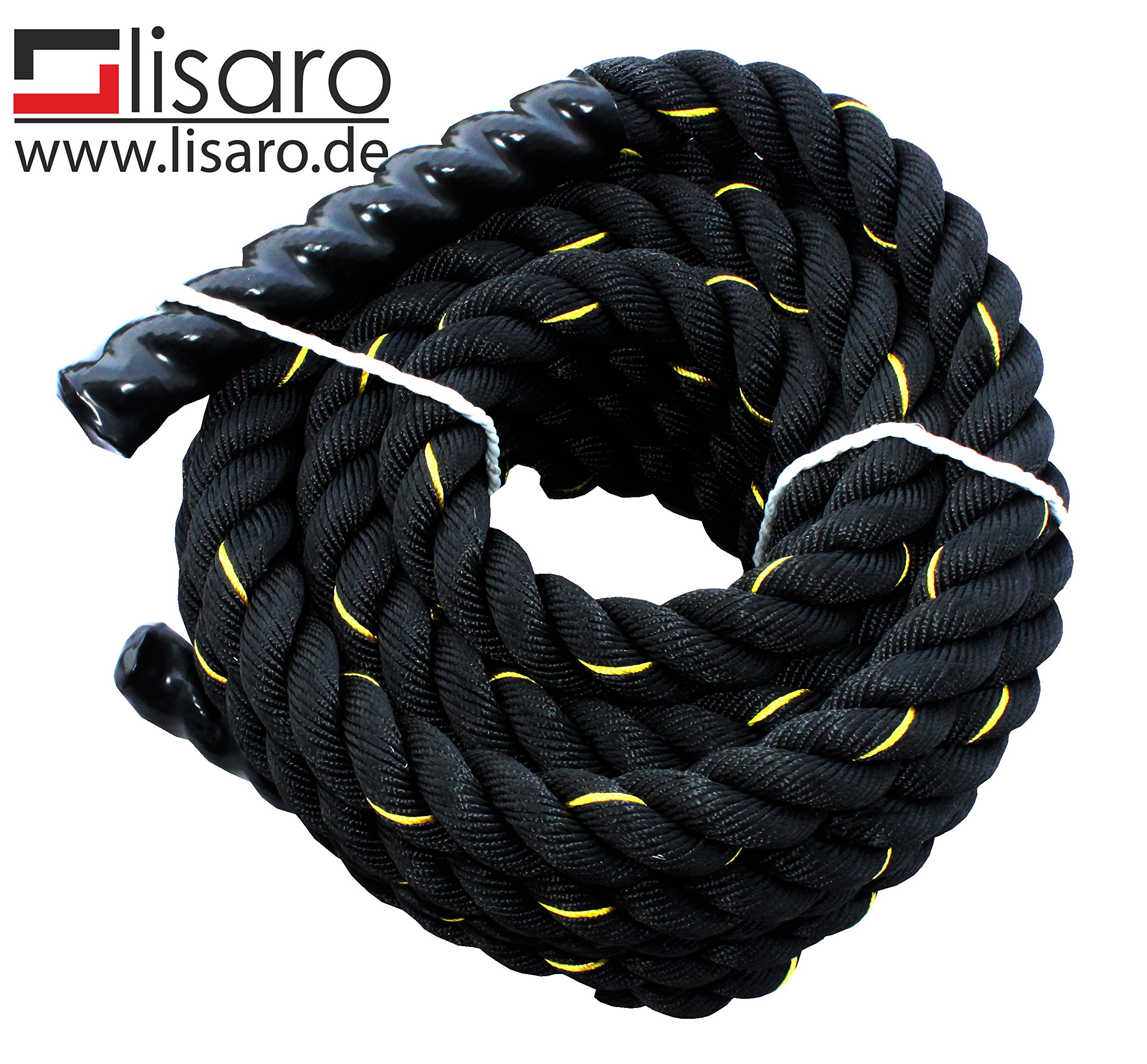 Lisaro Battling Rope, Battle Rope (corda da allenamento) – 3 lunghezze (corda da allenamento (9, 12 o 15 m) di altissima qualità)