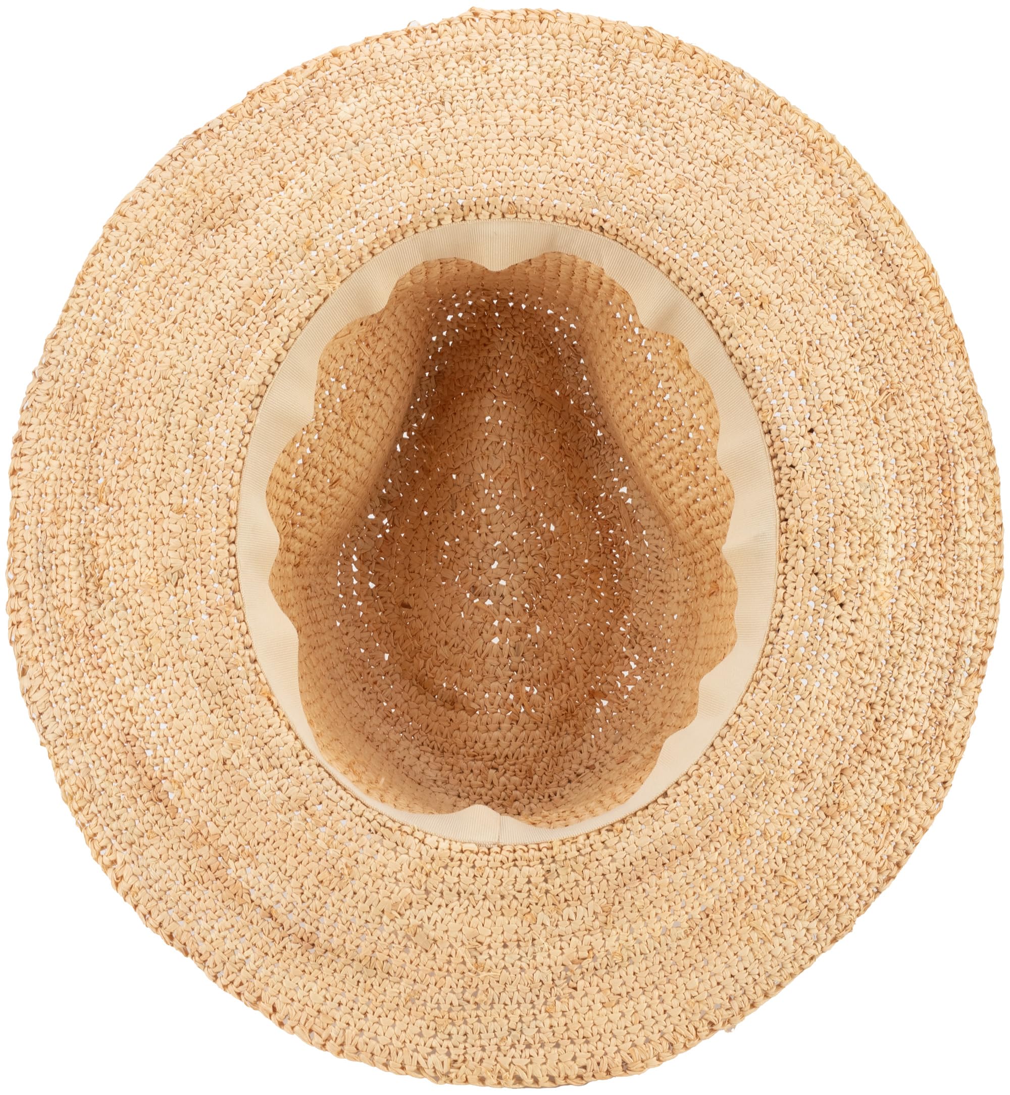 SCIPPIS Torbay – Sommerhut für Damen & Herren | Raffia-Strohhut mit weicher Krempe | Natürlicher Look mit handgehäkeltem Design | Luftig & flexibel