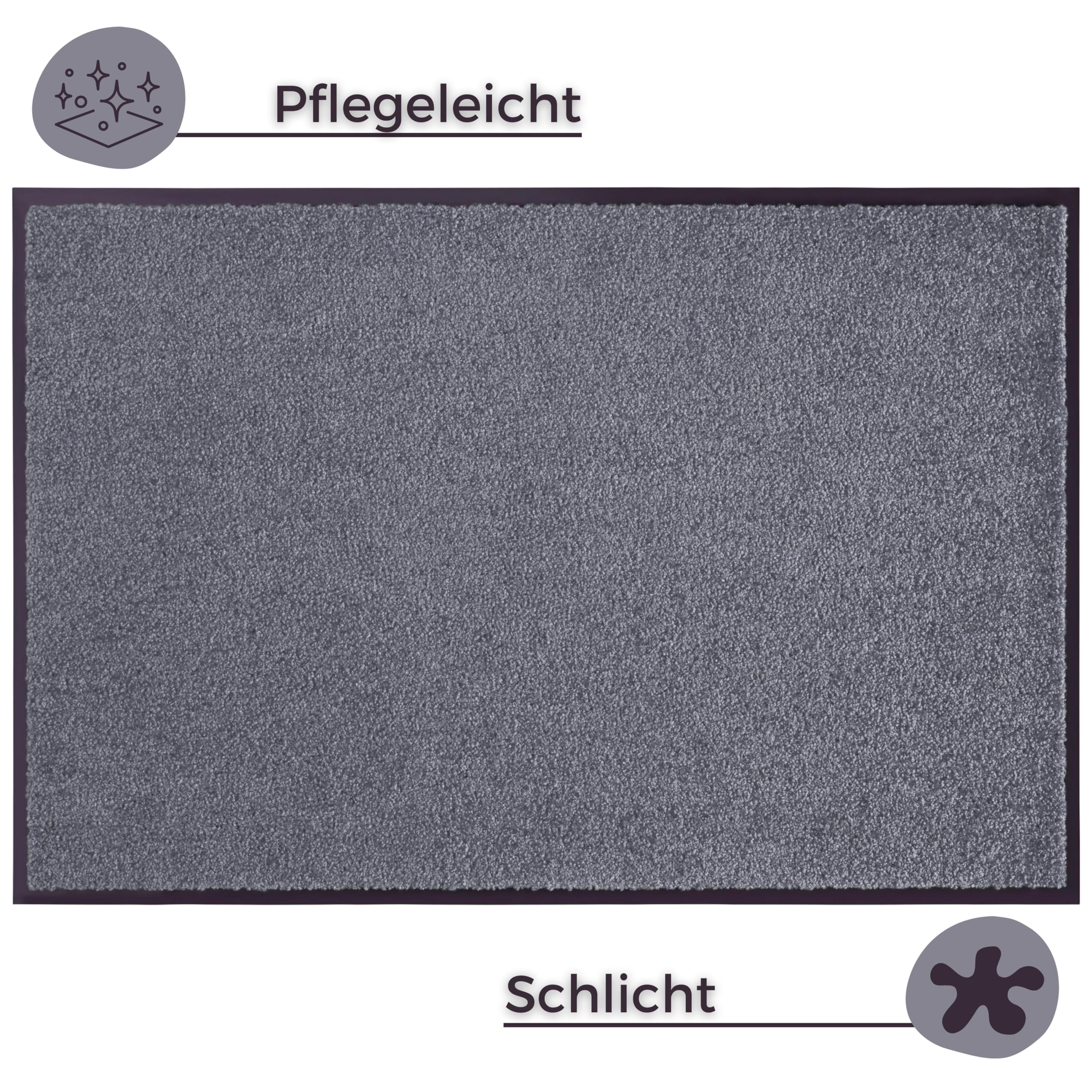 Hanse Home 101464 - Zerbino Wash & Clean, Colore: Grigio, Grigio, 120 x 180