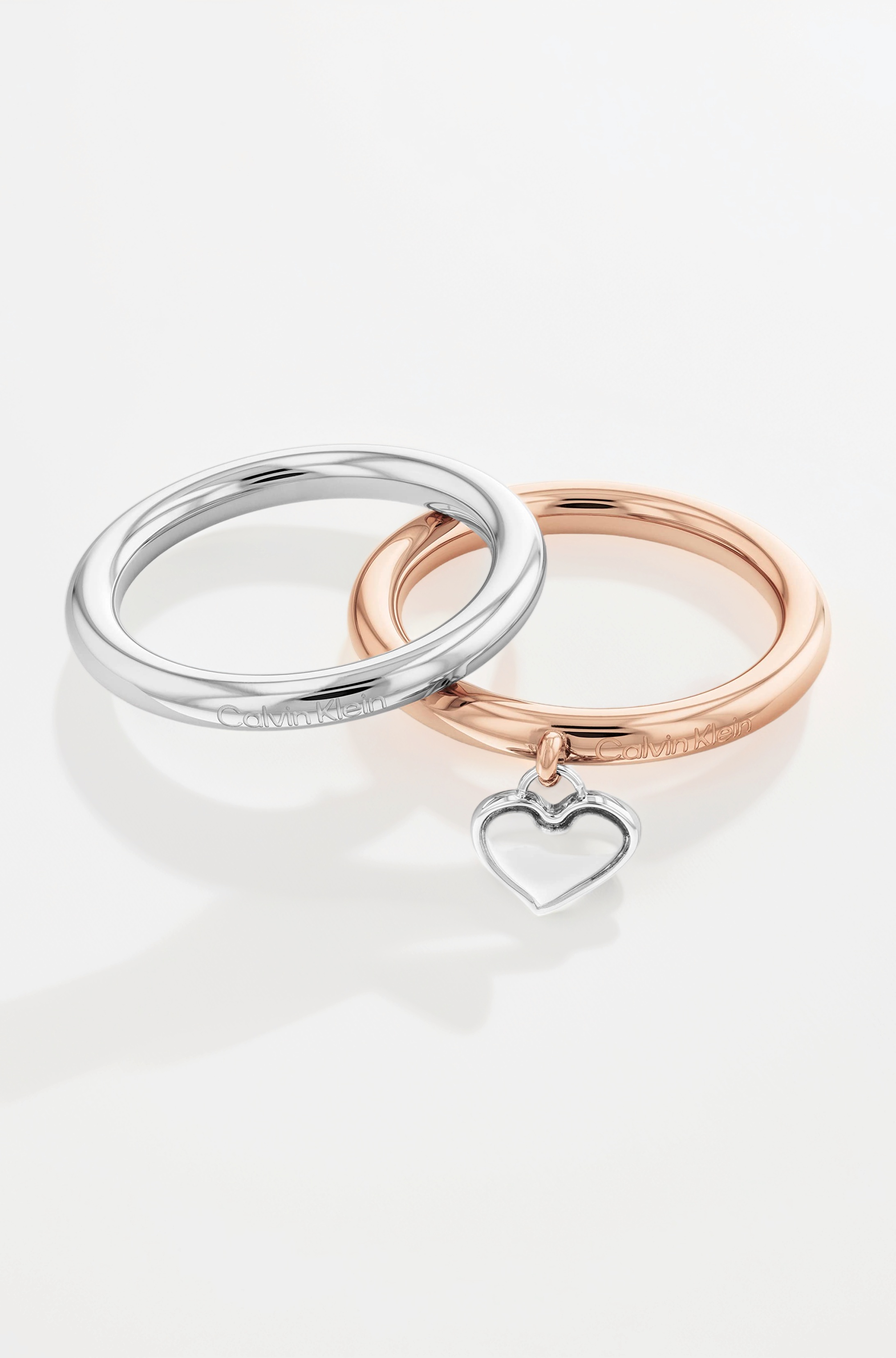 Alluring Family Stainless Steel & Ionic Plated Rose Gold Steel Women's Ring - 35000327C