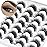 Losha Lashes Fluffy Cat Eye Lashes 14 Pairs 3D False Eyelashes Soft Crossed Eye Lashes Pack Comfortable Fake Eyelashes(614)